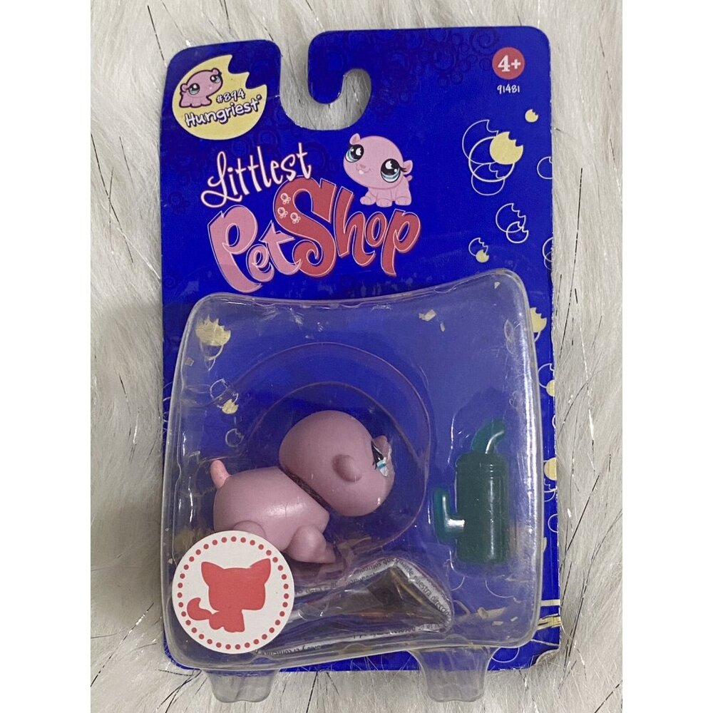 Littlest Pet Shop # 894 Pink Hamster Blue Moon Eyes NIB New European